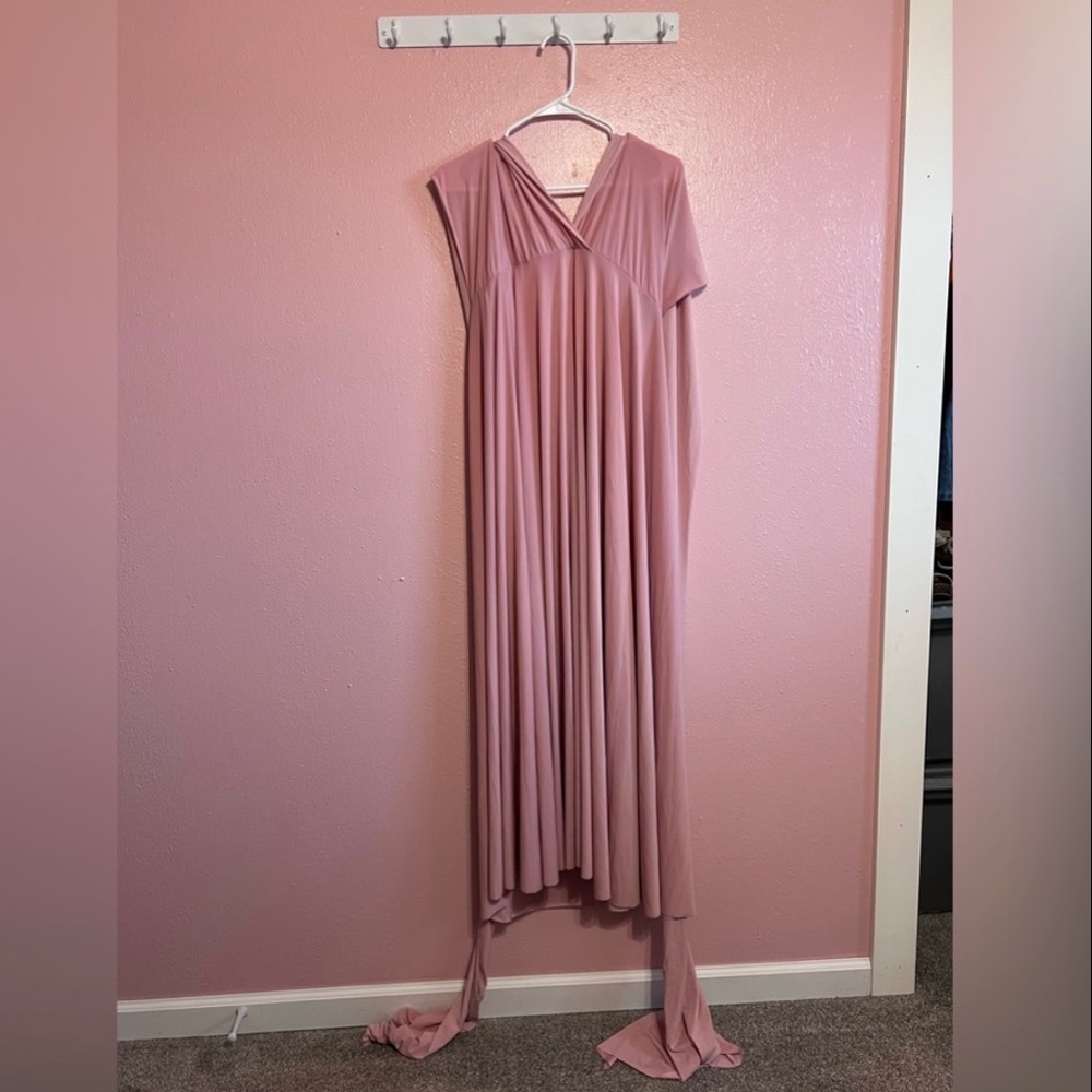 Convertible Wrap Dress Dusty Rose - Picture 2 of 6